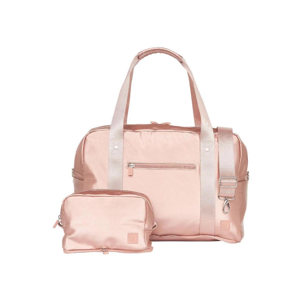 IHKWIP The Packable Duffel Bag and Cosmetic Case Set MetallicRoseGld